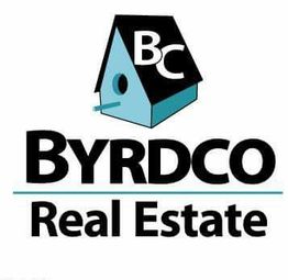 Byrdco Real Estate logo with a birdhouse design labeled "BC" on top.