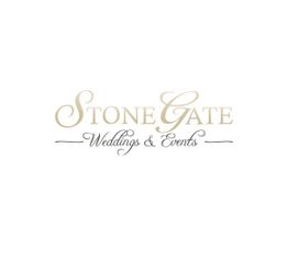 Stone Gate Weddings & Events logo in elegant script font.