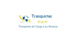 Logo de Transportes M&M con mapa del mundo y lema: "Transporte de Carga a su Alcance".