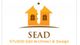 Logo di SEAD con due case stilizzate e testo: Studio Edil Architect & Design.