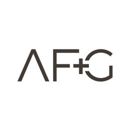 Logo con le lettere "AF+G" su sfondo bianco.