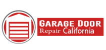 Logo for Garage Door Repair California with a red and gray color scheme.