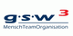 Logo mit Text "gsw³ MenschTeamOrganisation".
