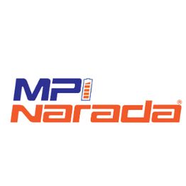 Logo with blue "MP1" and orange "Narada" text on a white background.