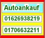 Text "Autoankauf" mit Telefonnummern 01626938219 und 01706632211 auf buntem Hintergrund.
