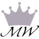 Graue Krone über den Buchstaben "MW" auf weißem Hintergrund.