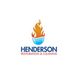 Logo with flame and water droplet above "Henderson Restoration & Cleaning" text.