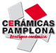 Logo de "Cerámicas Pamplona" con fondo negro y texto "Boutique cerámica".