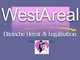 WestAreal-Logo mit Text "Dänische Heirat & Legalisierung" und Bild eines Hochzeitspaars.