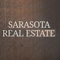 Text "SARASOTA REAL ESTATE" on a textured dark background.