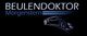 Logo mit Schriftzug „BEULENDOKTOR Morgenstern“ und stilisiertem Auto auf schwarzem Hintergrund.