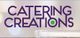 The text "Catering Creations" in bold purple with a green dot, on a light background.