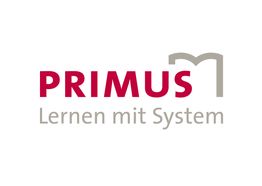 Logo mit rotem "PRIMUS" und grauem "Lernen mit System" auf weißem Hintergrund.