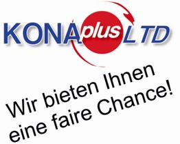 Logo von KONA plus LTD mit dem Text: "Wir bieten Ihnen eine faire Chance!"