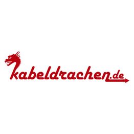 Logo: Roter Schriftzug "kabeldrachen.de" mit Drachenkopf links.