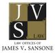 JVS Law logo with text: "Law Offices of James V. Sansone."