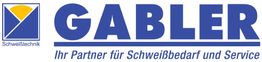 Logo der Firma Gabler für Schweißtechnik, mit Slogan: "Ihr Partner für Schweißbedarf und Service".