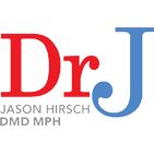 Logo with "Dr J" in red and blue, and text "Jason Hirsch, DMD MPH" below.