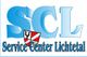 SCL-Logo mit Schriftzug "Service Center Lichtetal" und Wappen in der Buchstabenmitte.