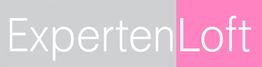 Graues und rosa Logo mit weißem Text: "ExpertenLoft".