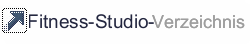 Logo mit Pfeilsymbol und Text "Fitness-Studio-Verzeichnis".