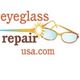Logo of Eyeglass Repair USA featuring a pair of glasses and colorful text.