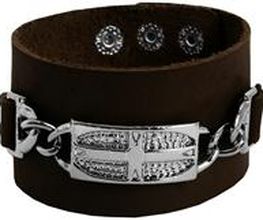Lederarmband mit Edelstahl