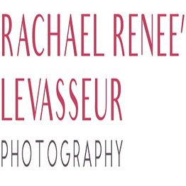 Text logo: "Rachael Renee' Levasseur Photography" in red and black font on white background.