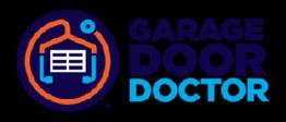Logo of Garage Door Doctor with a stylized garage icon on a dark background.