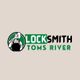 Logo of Locksmith Toms River featuring a locksmith in a circle on a beige background.