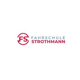 "Logo der Fahrschule Strothmann mit roten Buchstaben 'FS' und blauem, rotem Schriftzug."