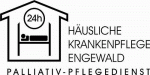 Logo von Häusliche Krankenpflege Engewald mit Haus, Bett und Text "Palliativ-Pflegedienst 24h".
