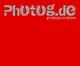 Rotes Bild mit grauem Text: "Photog.de photojournalism".
