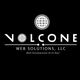 Logo of Volcone Web Solutions, LLC, featuring a globe and the slogan "Web Development At Its Best."