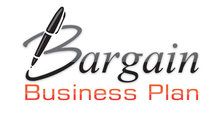 Logo with the text "Bargain Business Plan" and an illustration of a pen.