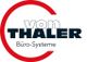 Logo von "von Thaler Büro-Systeme" mit rotem Kreis und schwarzem Text auf weißem Hintergrund.