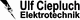 Logo mit der Aufschrift "Ulf Ciepluch Elektrotechnik" und einem stilisierten Blitzsymbol.