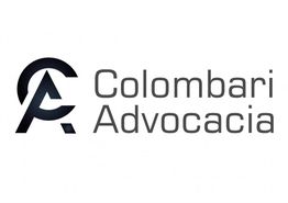 Logo da Colombari Advocacia com letras em cinza e símbolo estilizado à esquerda.