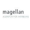 "Logo von Magellan, Agentur für Werbung, in schwarzer Schrift auf weißem Hintergrund."
