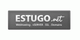 Graues Logo mit "ESTUGO.net" und den Begriffen Webhosting, vSERVER, SSL, Domains.