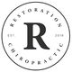 Circular logo with "Restoration Chiropractic," "Est. 2018," and a large "R" in the center.