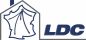 Logo avec maison stylisée et lettres "LDC" en bleu.