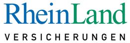 Logo der Rheinland Versicherungen mit blau-grünem Schriftzug.