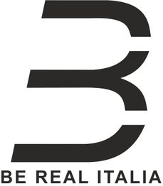 Logo "B" nero con testo "BE REAL ITALIA" sottostante.