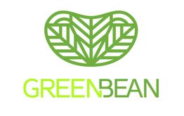 "Green Bean logo with stylized green leaf pattern inside a bean shape."