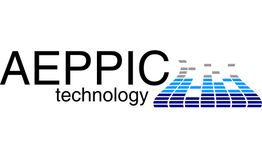 Logo mit Schriftzug "AEPIC technology" und stilisierten blauen digitalen Soundwellen.