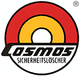 Logo mit Schriftzug "Cosmos Sicherheitslöscher" in rot, gelb und schwarz.