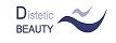 Logo con texto "Disetic Beauty" y dos líneas curvas en tonos azul y gris.
