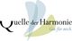Logo mit der Aufschrift "Quelle der Harmonie" und "Gut für mich." in geschwungenen Lettern.
