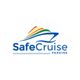 Logo for SafeCruise Parking with a stylized cruise ship in rainbow colors above the text.